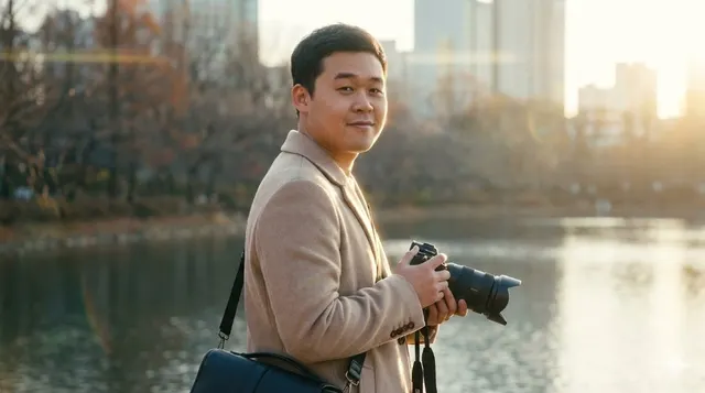 ภาพผู้ชาย ถือกล้อง