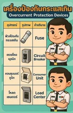 Infographic เครื่องป้องกันกระแสเกิน