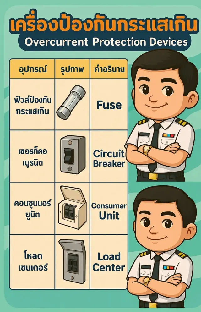 Infographic เครื่องป้องกันกระแสเกิน
