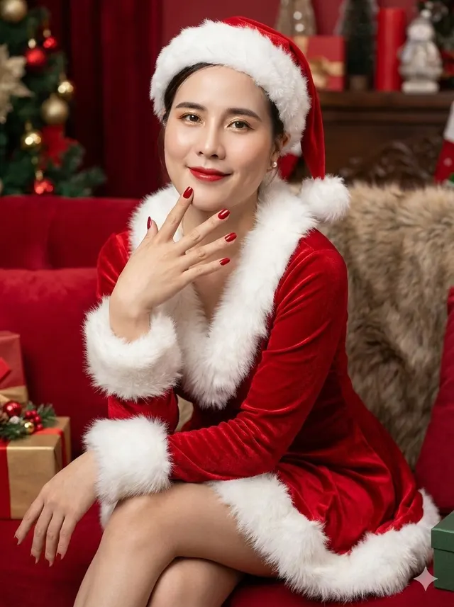 ภาพผู้หญิง แซนตี้ คริสต์มาส