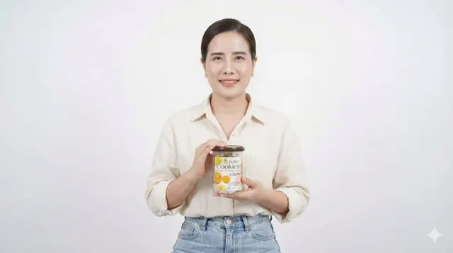นางแบบถือสินค้า