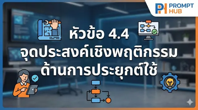 หัวข้อ 4.4 จุดประสงค์เชิงพฤติกรรม ด้านการประยุกต์ใช้