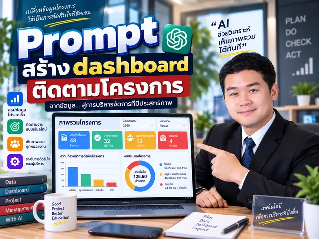 สร้าง dashboard  ติดตามโครงการ