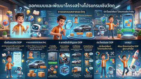 อกแบบและพัฒนาโครงสร้างโปรแกรมเชิงวัตถุ