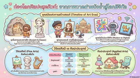 ท่องโลกศิลปะสุดคิวท์ จากภาพวาดฝาผนังสู่ศิลปะดิจิทัล