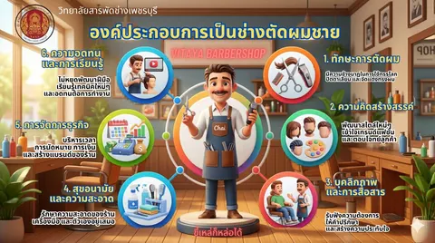 องค์ประกอบช่างตัดผมชาย