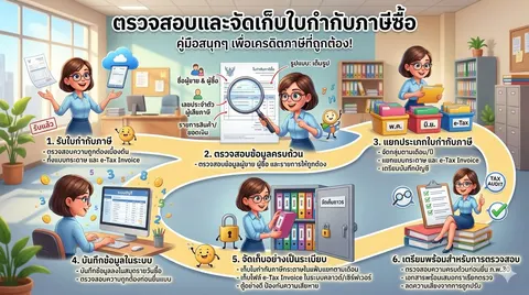 ตรวจสอบและจัดเก็บใบกำกับภาษีซื้อ