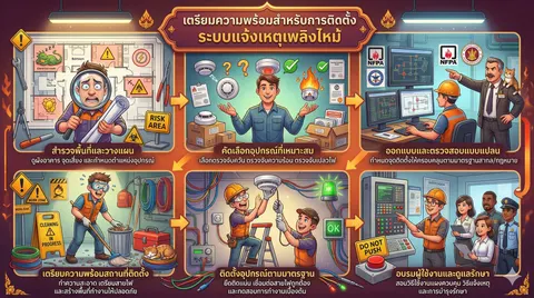 เตรียมความพร้อมสำหรับการติดตั้งระบบแจ้งเหตุเพลิงไหม้