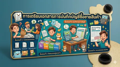 การเตรียมเอกสารการบันทึกบัญชีซื้อขายสินค้า