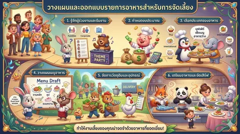 วางแผนและออกแบบรายการอาหารสำหรับการจัดเลี้ยง