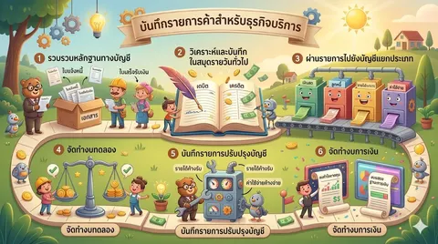 การบันทึกรายการค้าสำหรับธุรกิจบริการ