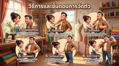 วิธีการและขั้้นตอนการวัดตัว