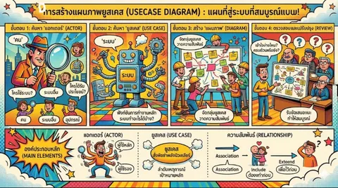 การสร้างแผนภาพยูสเคส