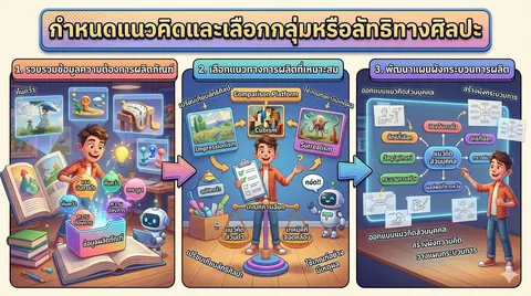 กำหนดแนวคิดและเลือกแนวทางการผลิต