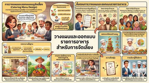 วางแผนและออกแบบรายการอาหารสำหรับการจัดเลี้ยง