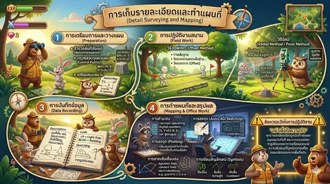 การเก็บรายละเอียดและทำแผนที่