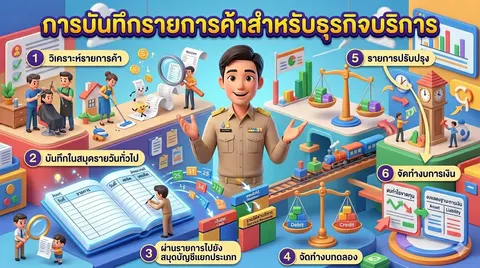 การบันทึกรายการค้าสำหรับธุรกิจบริการ