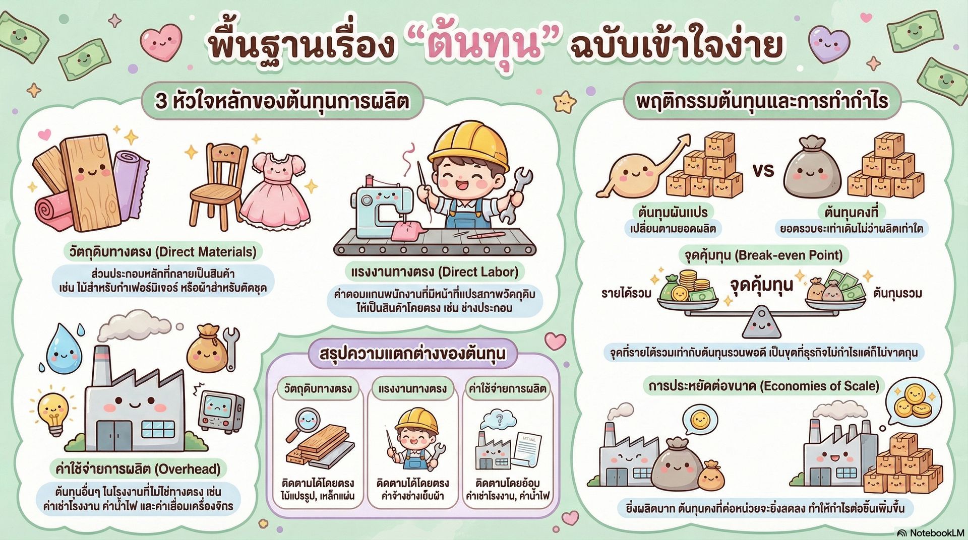 พื้นฐานเรื่องต้นทุนฉบับเข้าใจง่าย