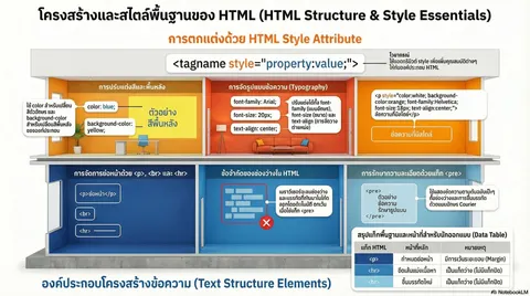 โครงสร้างเเละStyle HTML