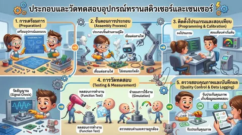 ประกอบและวัดทดสอบอุปกรณ์ทรานสดิวเซอร์และเซนเซอร์