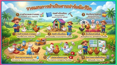 วางแผนการดำเนินงานฟาร์มสัตว์ปีก