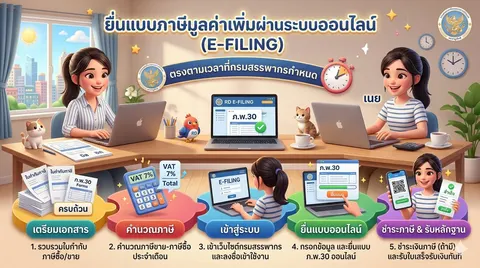 ยื่นแบบภาษีมูลค่าเพ่ิ่มบนระบบออนไลน์