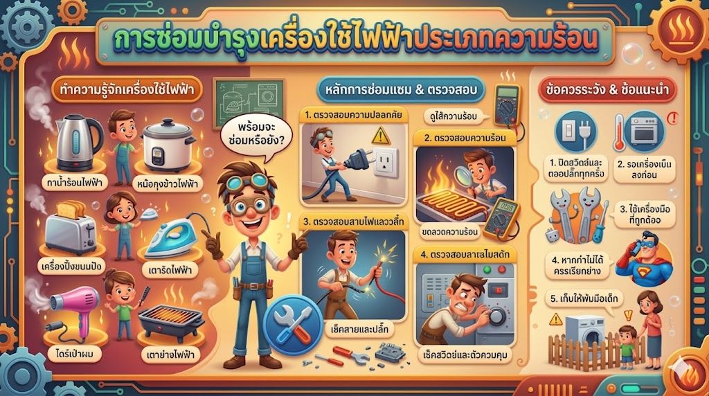 การซ่อมบำรุงเครื่องใช้ไฟฟ้าประเภทความร้อน