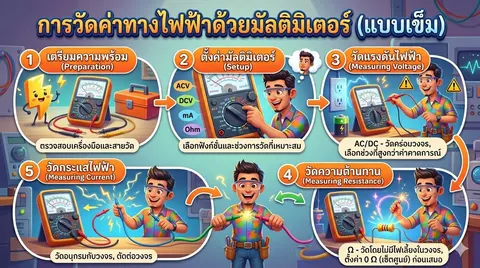 การวัดค่าทางไฟฟ้าด้วยมัลติมิเตอร์ (แบบเข็ม)