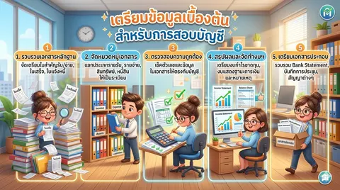 เตรียมข้อมูลเบื้องต้นสำหรับการสอบบัญชี