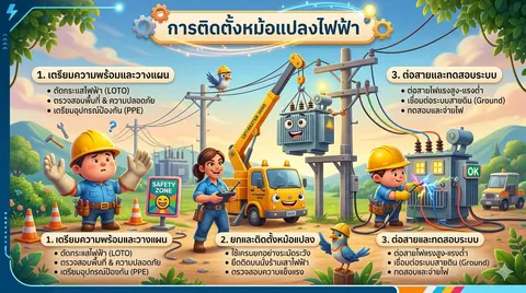 การติดตั้งหม้อแปลงไฟฟ้า