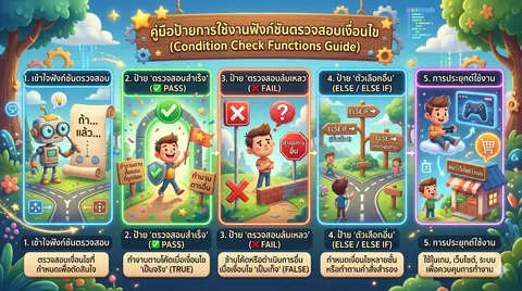 ป้ายการใช้งานฟังกืชั่นตรวจสอบเงื่อนไข