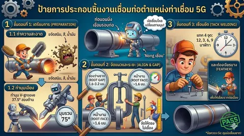 ขั้นตอนการเชื่อมท่อ 5G