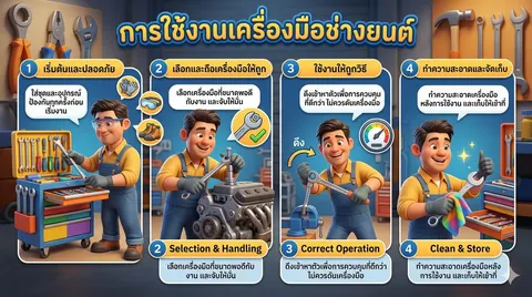 การใช้เครื่องมือช่างยนต์