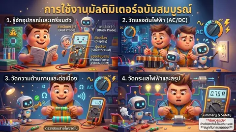 การใช้งานมัลติมิเตอร์ฉบับสมบรูณ์
