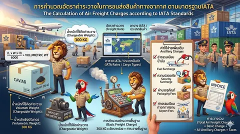 การคำนวณอัตราค่าระวางในการขนส่งสินค้าทางอากาศ ตามมาตรฐานIATA