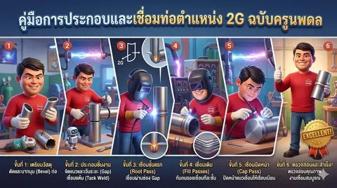 ิขั้นตอนการประกอบกาารเชื่อมท่อ 2G