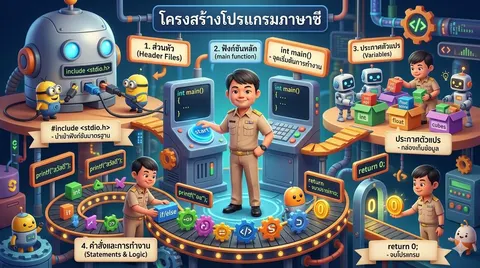 โครงสร้างโปรแกรมภาษาซี