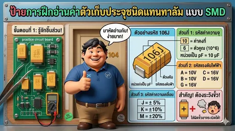 การอ่านค่าตัวเก็บประจุแบบแทนทาลัม