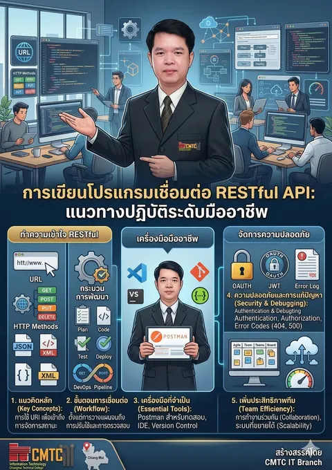 การเขียนโปรแกรมเชื่อมต่อ Restful API