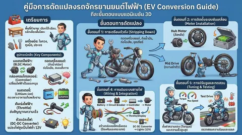 คู่มือดัดแปลงรถจักยานยนต์ไฟฟ้า EV BIKE
