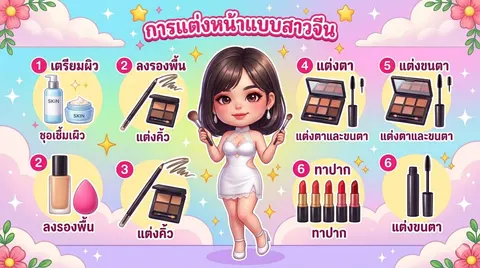 แต่งหน้าแบบ พส. จีน