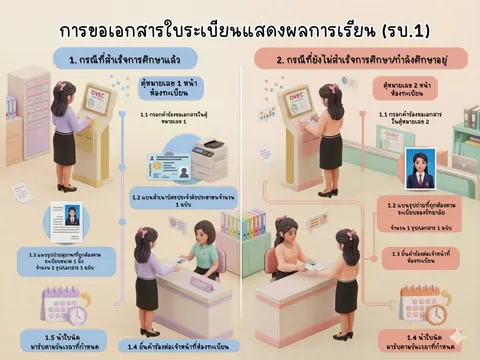 การขอเอกสารใบระเบียนแสดงผลการเรียน (รบ.1)