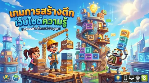 เกมการสร้างตึกเว็บไซต์ความรู้