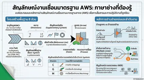 คู่มือสัญลักษณ์งานเชื่อมมาตรฐานสากล