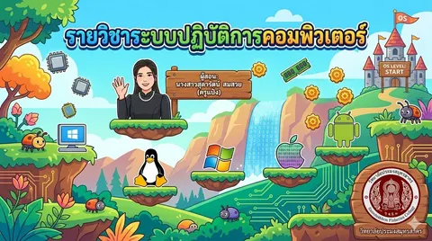 การสร้างปก รายวิชาระบบปฏิบัติการคอมพิวเตอร์