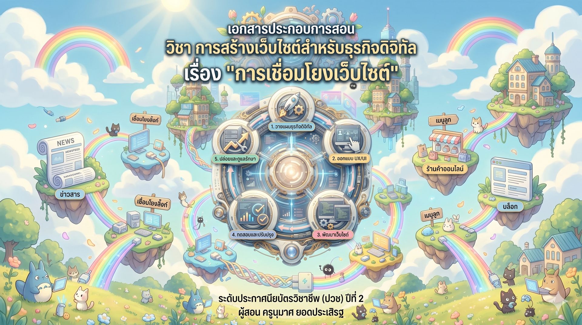 ปกสไลด์ เนื้อหา "การเชื่อมโยงเว็บไซต์"