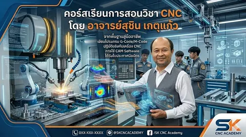 หน้าปกการเรียนการสอนวิชา cnc