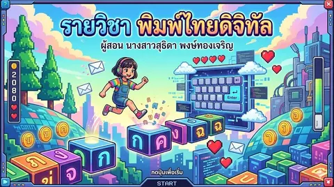 โปสเตอร์รายวิชาพิมพ์ไทยดิจิทัล