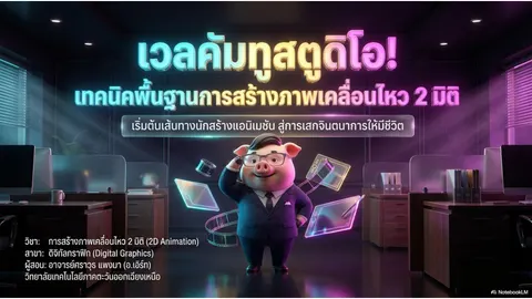 สไลด์สอน เทคนิคพื้นฐานการสร้างภาพเคลื่อนไหว 2 มิติ