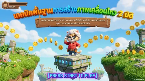 เทคนิคพื้นฐานการสร้างภาพเคลื่อนไหว 2 มิติ